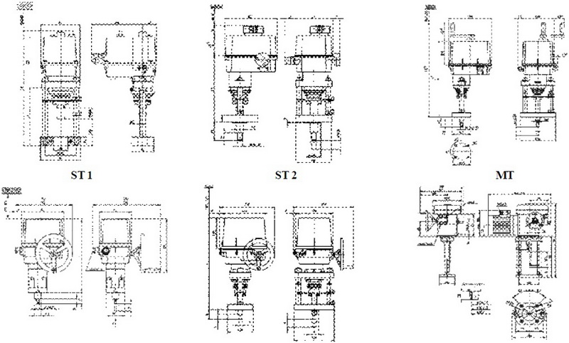 Электрические исполнительные механизмы ST mini, ST0, ST 0.1, ST1, ST2, MT