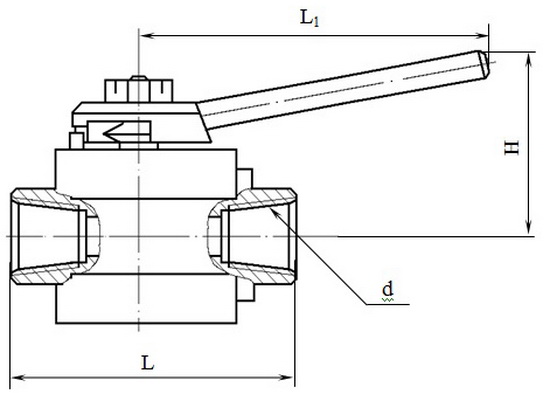 Кран шаровой DN 6, 10, 15, 20, 25; PN 16 МПа ПЗ.39113 (11с38п, 11лс38п, 11нж38п)