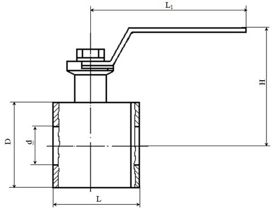 Кран шаровой стальной КШГ DN 32, 40, 50 PN 1,6 МПа ВИЛН.491819.001.003 (КШГ)