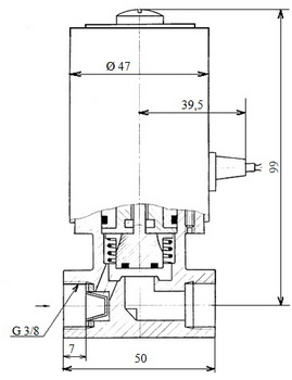 Клапан НО Dy 10 Т26315 (15Б817р)