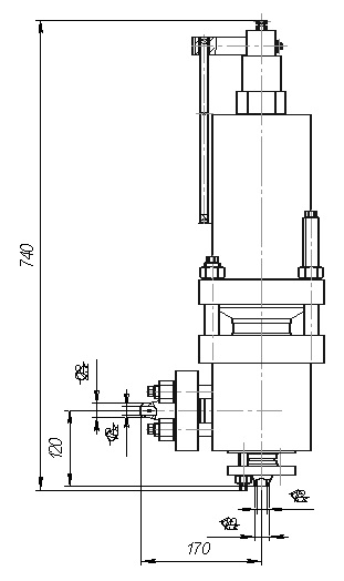 Клапан предохранительный DN 15, PN, кгс/см2 220, № чертежа ЦКБ П53102