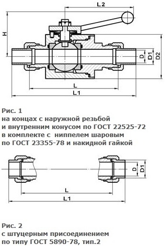 Кран шаровой по ТУ 3742-007-31688214-95