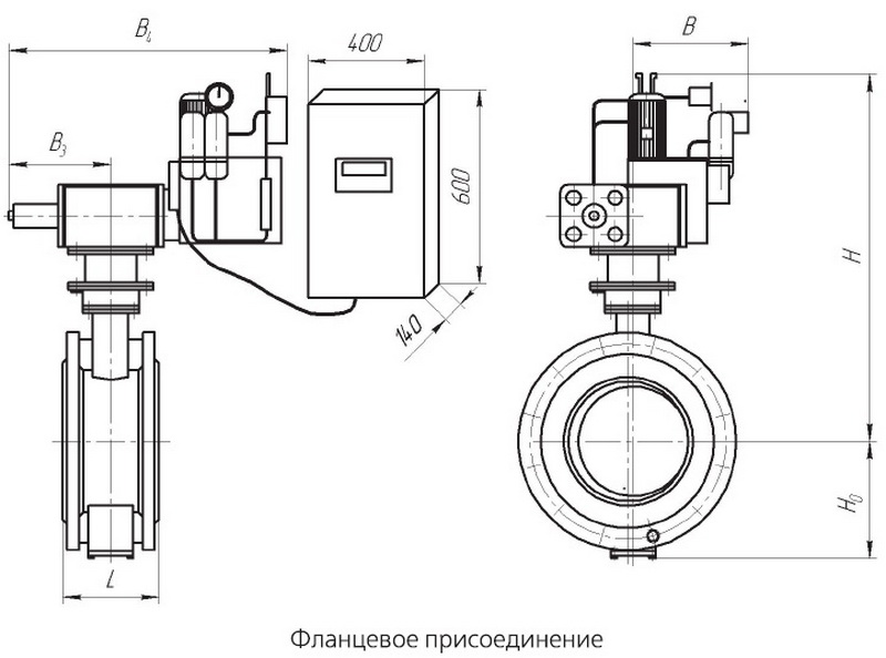 Затворы дисковые поворотные. Основные размеры затворов дисковых с пневмоприводом.