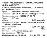 Кто узнает производителей? / ТЗ Саранск. Артель Металлокомбинат (Бизнес-Карта-2007. ГУП Мордовбыттехника). (ПРОМЫШЛЕННОСТЬ. Россия. Приволжский федеральный округ (том 4), стр. 595).jpg
45.65 КБ, Просмотров: 32055