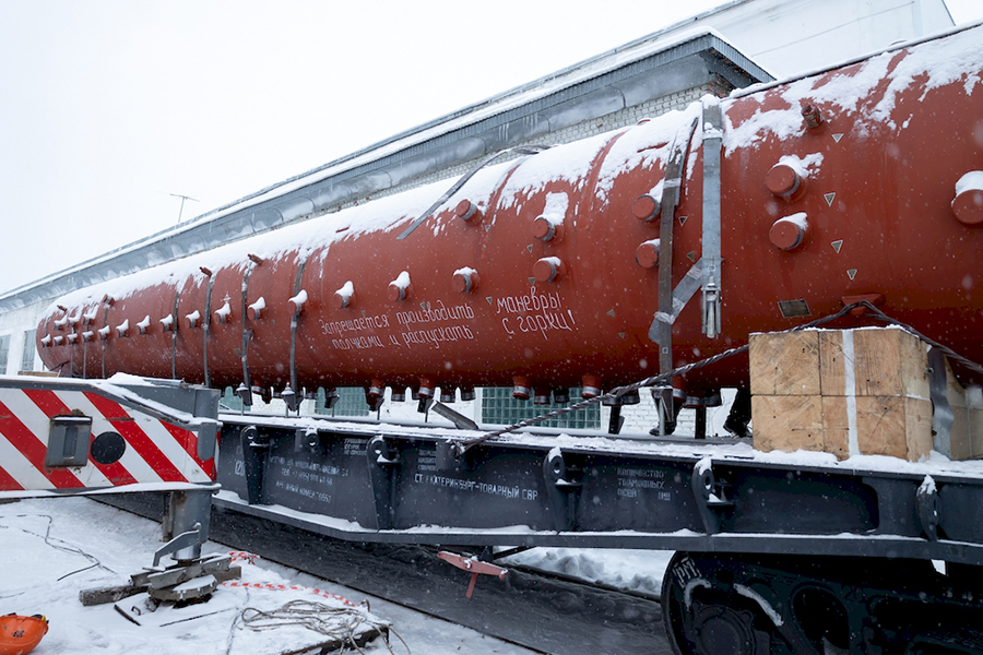 На производственную площадку Уфимской ТЭЦ-2 доставлен новый барабан