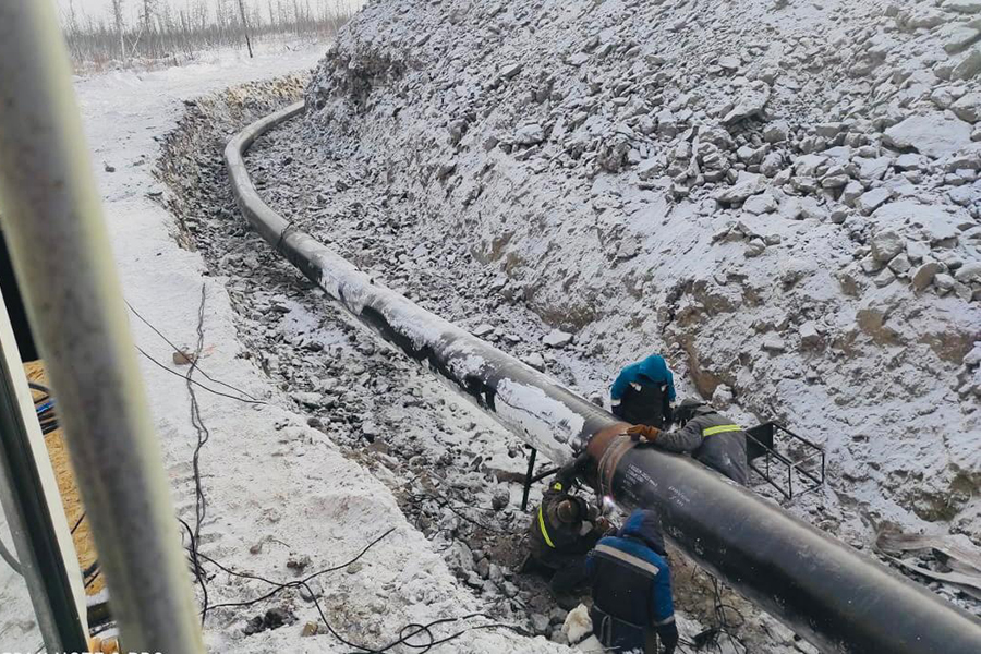 АО «Сахатранснефтегаз» возводит магистральный газопровод «Кысыл-Сыр - Мастах» протяженностью 84 км
