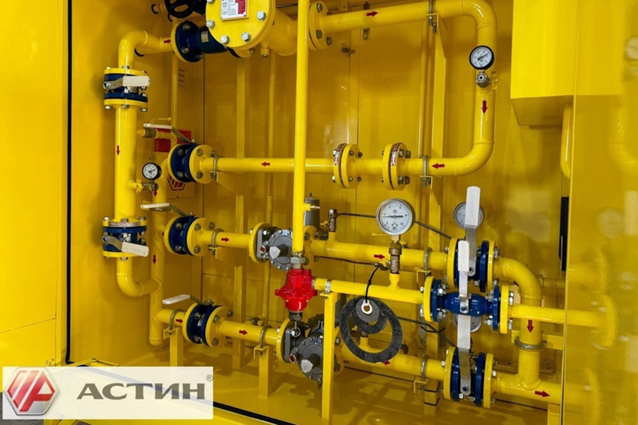 Компания «Астин групп» изготовила и поставила ГРПШ-РДНК-400-1/1-4-136-ЭО-У-СГ с основной и резервной линиями редуцирования