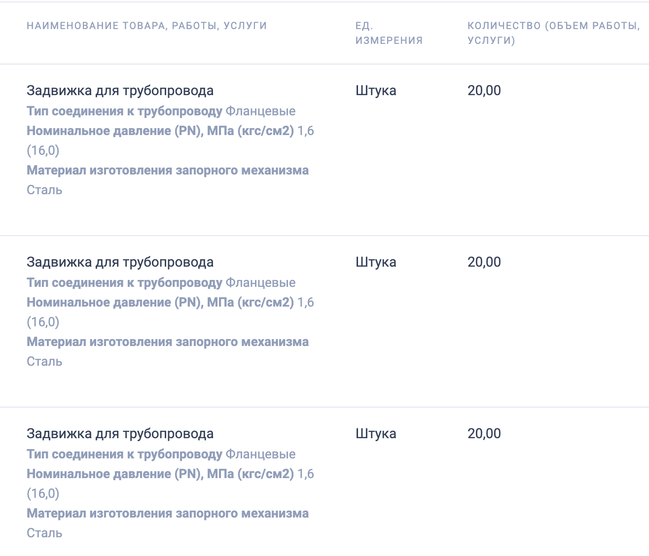 ГКУ «Управление по осуществлению закупок Пензенской области» закупает задвижки для трубопровода