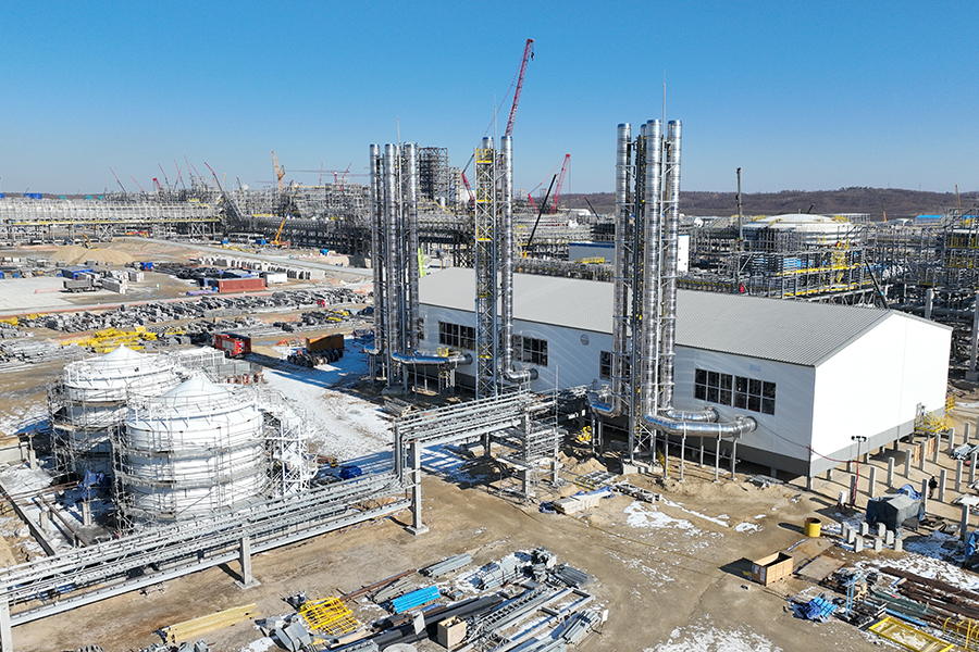 На Амурском газохимическом комплексе состоялся тестовый запуск газовой котельной