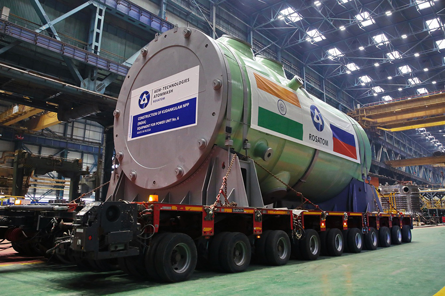 Завод «Атоммаш» отгрузил корпус реактора ВВЭР-1000 для АЭС «Куданкулам»