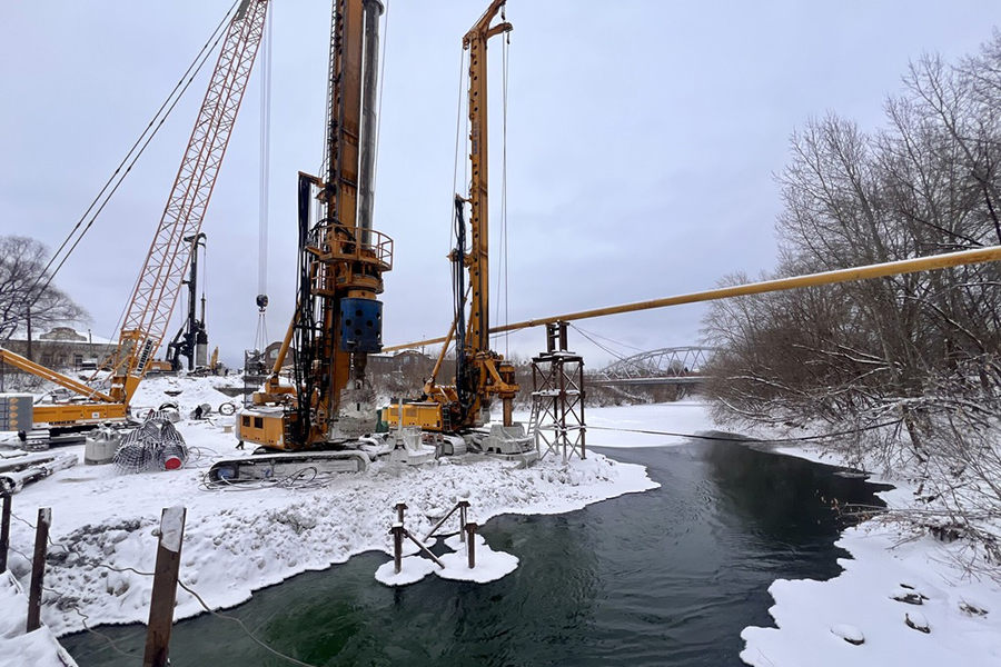 АО «Газпром газораспределение Пермь» построило газопровод высокого давления через реку Ирень в городе Кунгур