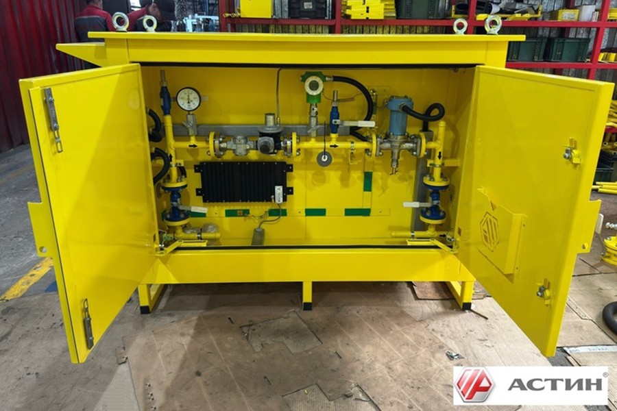 Специалисты ООО «Астин» произвели газорегуляторный пункт ГРПШ-НР100-1-УХЛ1-ЭО