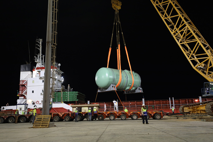 На площадку сооружения АЭС «Эль-Дабаа» доставлен корпус реактора массой более 330 тонн