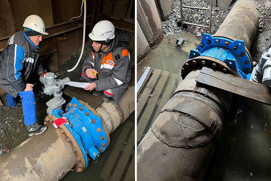 Затворы HIW применены в ходе модернизации системы подачи чистой технической воды на Качканарском ГОКе