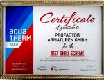 PROFACTOR вручили диплом за лучший стенд на Aqua-Therm Baku 2016