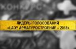 Лидеры голосования «Lady арматуростроения – 2018»