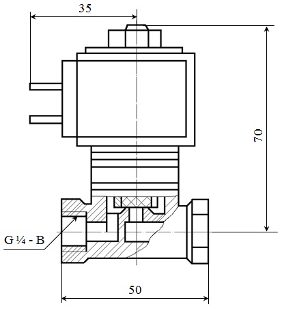 Клапан электромагнитный DN 6; Pp 0,6 МПа ВИЛН.492172.001 (15Б876п)