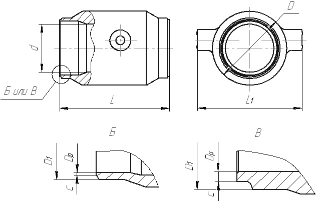 Клапан обратный DN 80, PN, кгс/см2 25, № чертежа C44192М