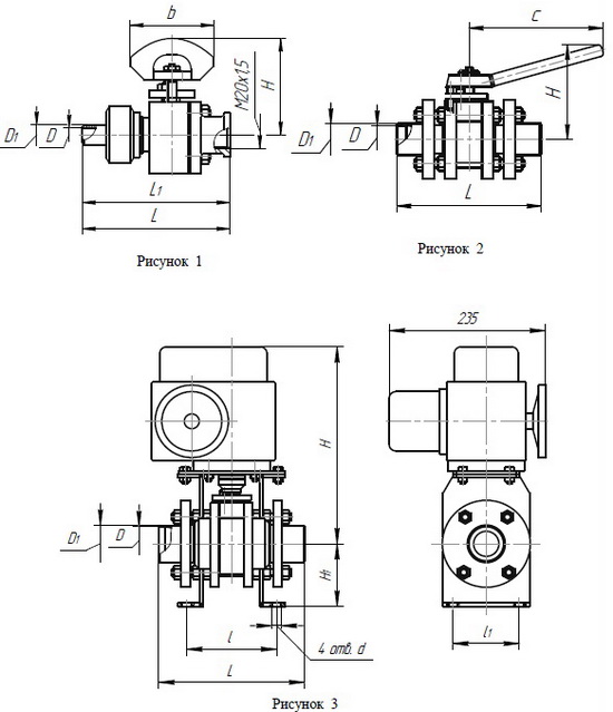 Кран шаровой DN 40, PN, кгс/см2 10, № чертежа ЦКБ М39385