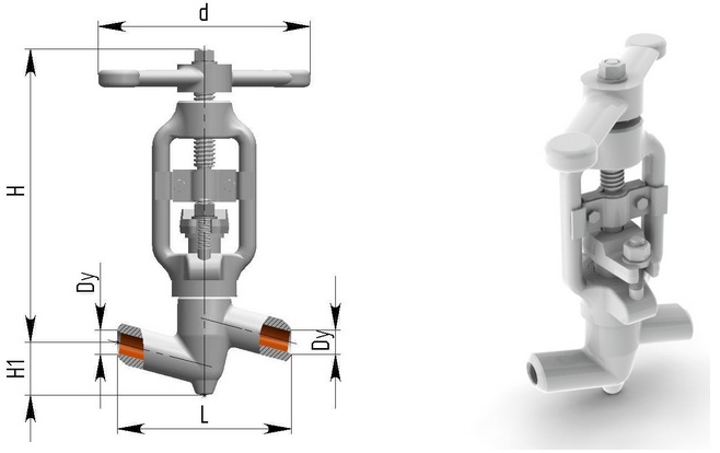 Вентили регулирующие игольчатые 10с-4-2