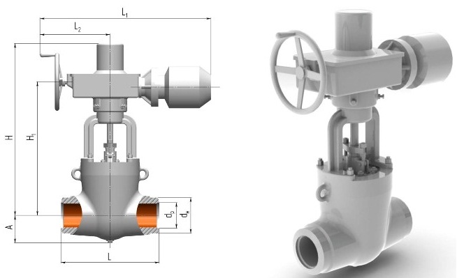 Задвижки 880-325-ЭЛХМ