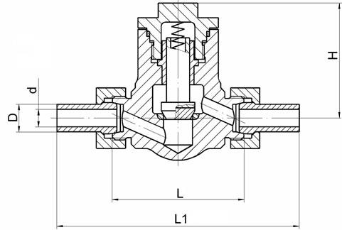 Клапан обратный по КПЛВ.494316.001 ТУ