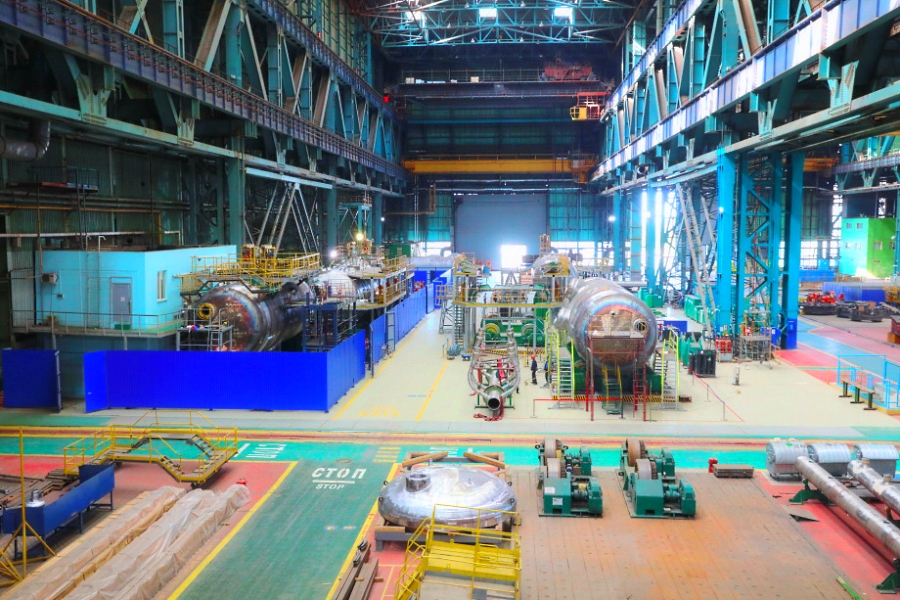 Специалисты «Атоммаша» провели гидроиспытания первого парогенератора для Курской АЭС-2