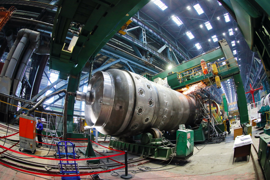 Специалисты Атоммаша выполнили замыкающий шов на компенсаторе давления для энергоблока № 2 АЭС «Аккую»