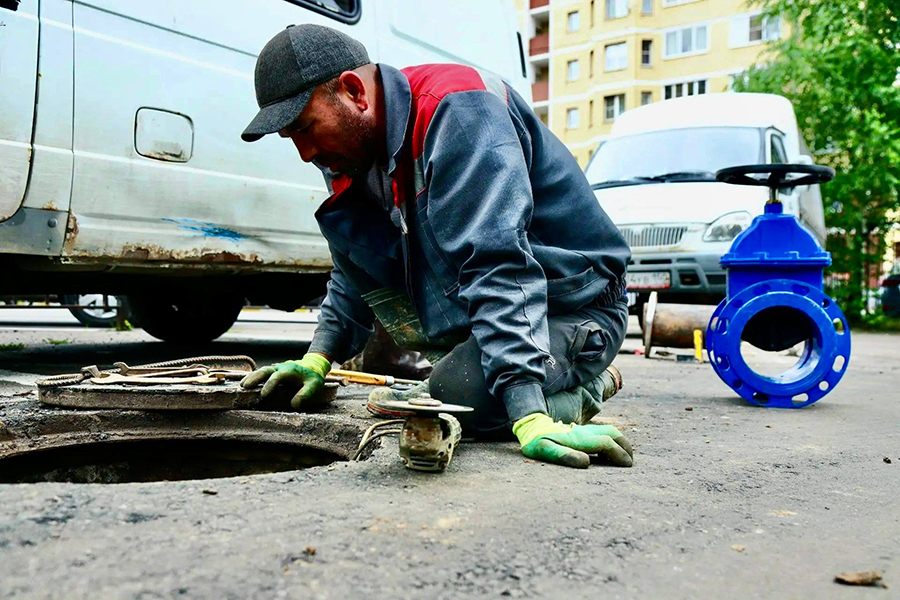 ГУП МО &laquo;Мособлводоканал&raquo; меняет запорную арматуру на магистральных трубопроводах холодного водоснабжения в Воскресенске