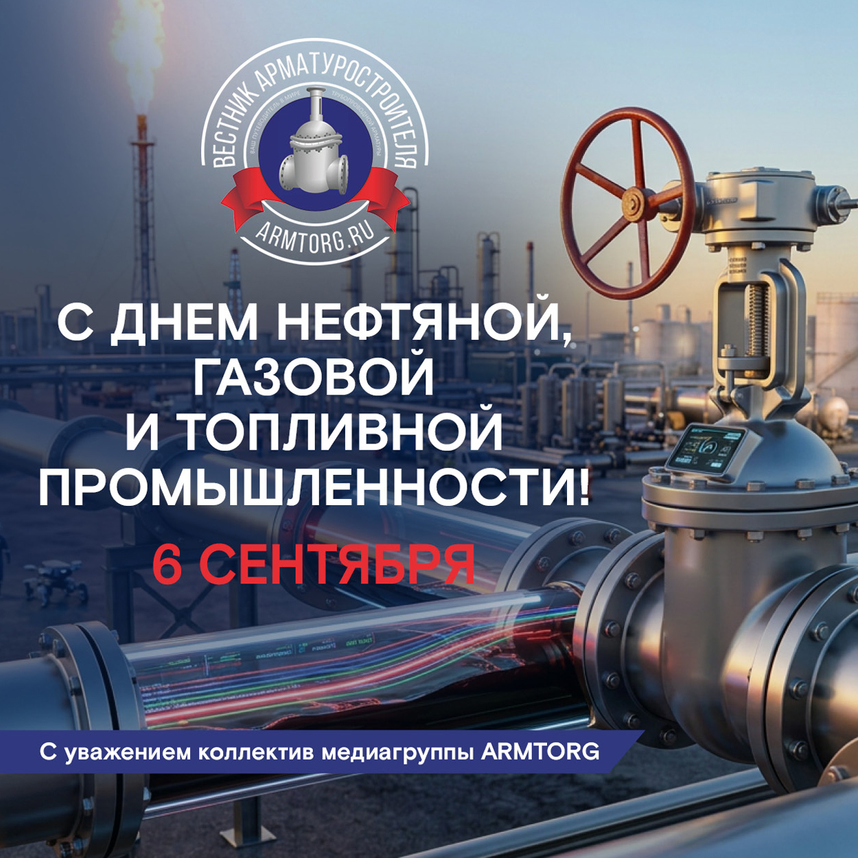Медиагруппа ARMTORG поздравляет с Днем работников нефтяной, газовой и топливной промышленности!