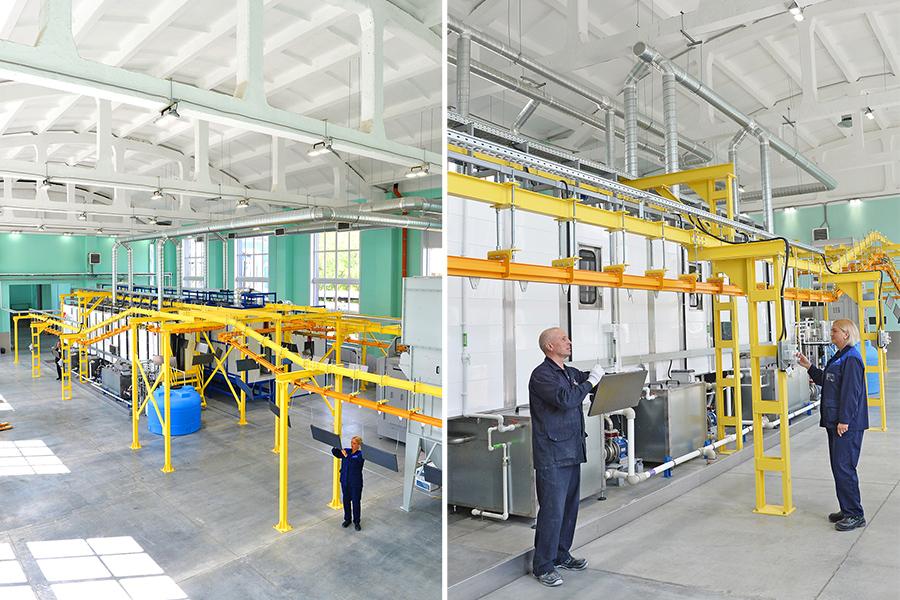 На Арзамасском приборостроительном заводе запущена в эксплуатацию автоматическая линия порошковой окраски